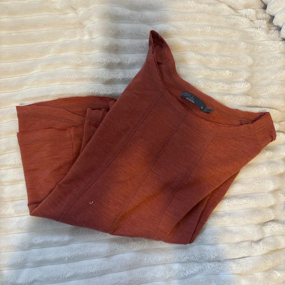 Prana Women's Long-Sleeve Crewneck Top in Rust - Picture 5 of 5
